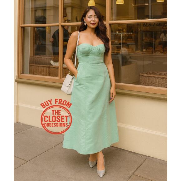 MANGO Corset-Style Strapless Midi Dress ๐โจ NWT - Picture 6 of 16